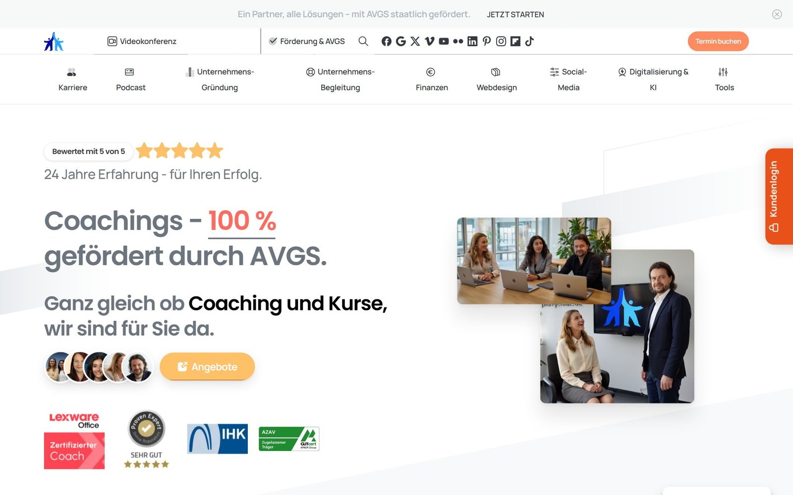 Website plangenial — Unternehmensberatung und Coaching